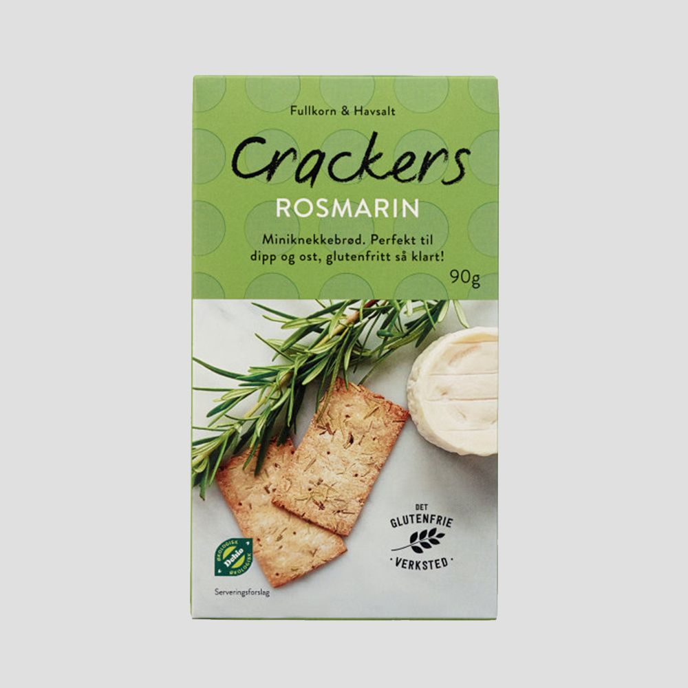 Det Glutenfrie Verksted sine Crackers med rosmarin