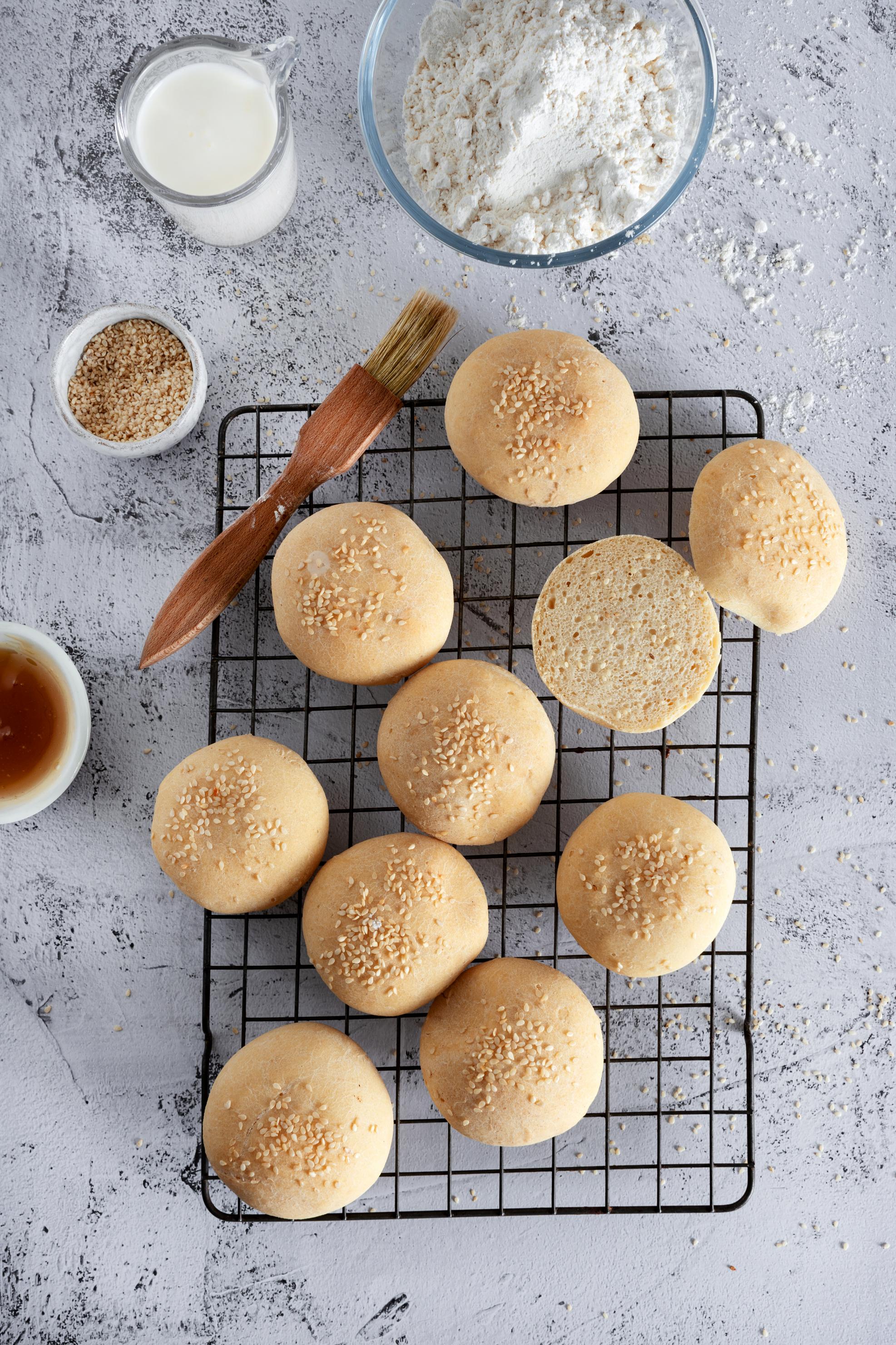 Glutenfrie hamburgerbrød